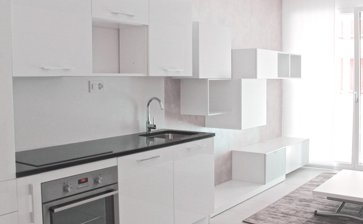 Cucina monolocale mobili su misura Clever Home